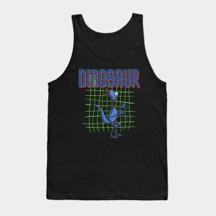 Whimsical Blue Dinosaur Tank Top